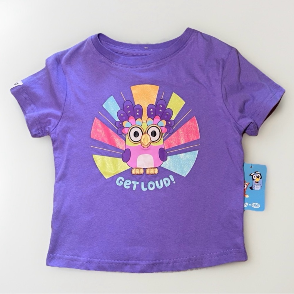 Bluey x CAMP limited edition Chattermax 2T shirt Purple NWT Toddler